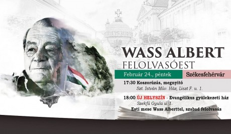 Február 24-én pénteken lesz az idei Wass Albert felolvasóest